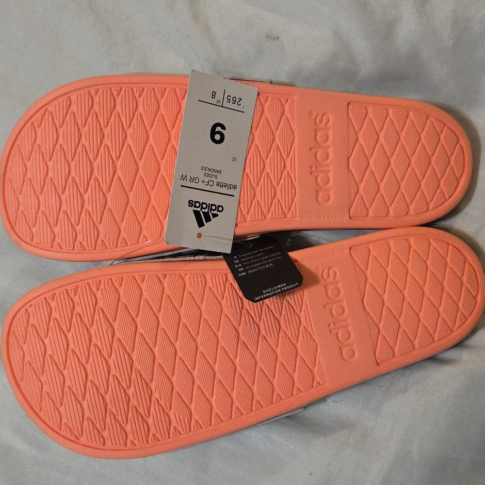 Nwt Adidas Adilette CF + GR W Coral Slide Sandals - Picture 3 of 5